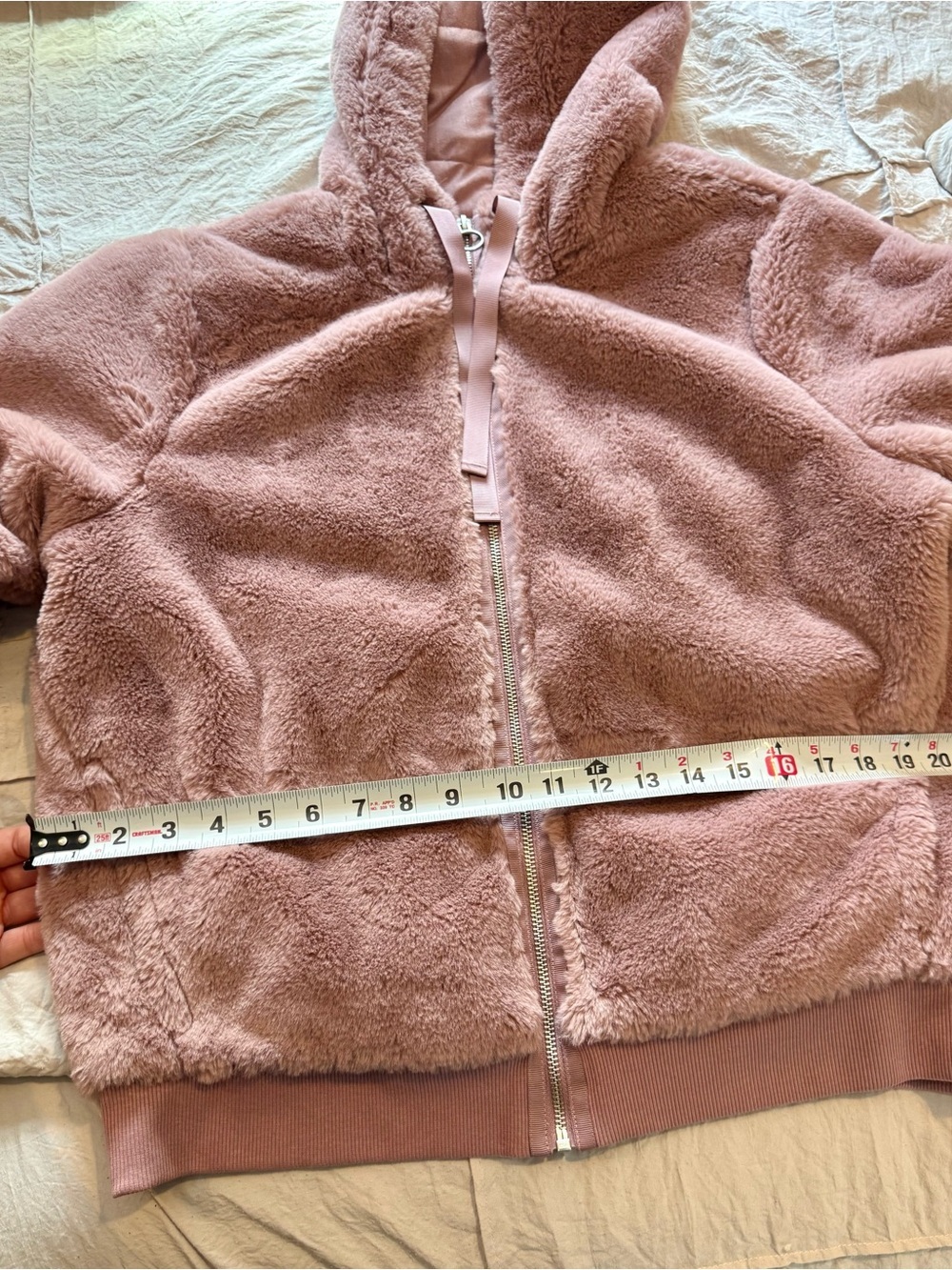 Women’s Arhleta Plush Zip-Up Hoodie Jacket - Dusty Pink M EUC - Picture 9 of 11